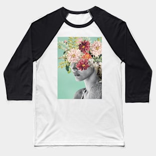 WOMAN WITH FLOWERS 12 Baseball T-Shirt